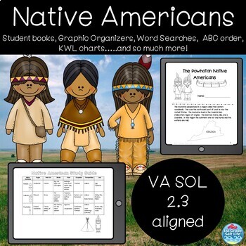 Preview of Native Americans Units- Lakota, Powhatan, Pueblo Bundle!  VA SOL 2.3