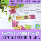 Native Americans Vocabulary Matching Activity