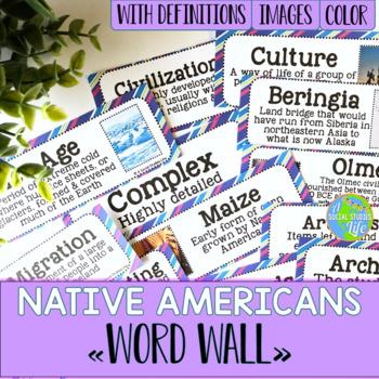 Preview of Native Americans Word Wall