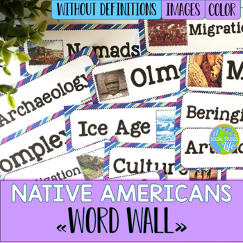 Preview of Native Americans Word Wall without definitions