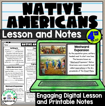 Preview of Native Americans and Westward Expansion Lesson and Activities SS4H3b