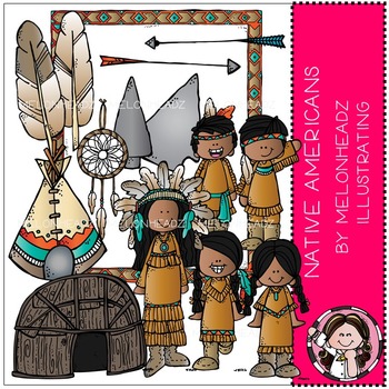 Preview of Native Americans clip art - COMBO PACK - by Melonheadz