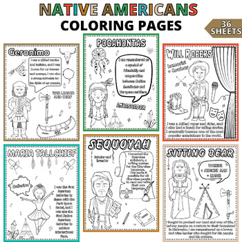 Preview of Native Americans heritage Month Coloring Pages | Indigenous people's day