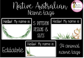 Preview of Native Australian Name Tags
