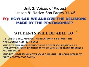 Preview of Native Son Book 1 PPT pages 31-46