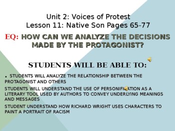 Preview of Native Son Book 1 PowerPoint pages 65-77