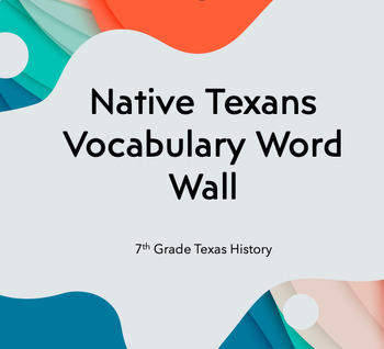 Preview of Native Texans Word Wall