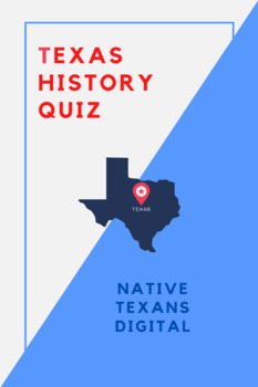 Preview of Texas Native Tribes Quiz Distance Learning