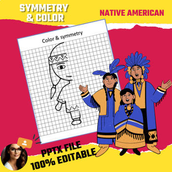 Preview of Native american indian Indigenous people's Symmetry & color AAPI activity