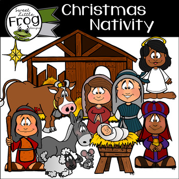 Preview of Christmas Nativity Friends Clip Art