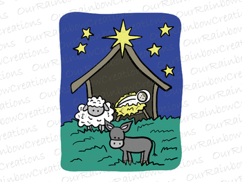 baby jesus in a manger animated