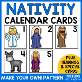 Nativity Calendar Numbers - Calendar Cards