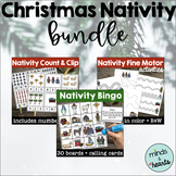 Nativity Christmas Bundle - Advent Activities w/ Bingo, Fi