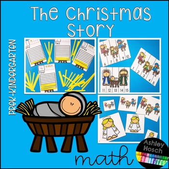 Nativity Christmas Story Thematic Math Activities for Preschool ...