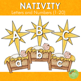 Nativity Christmas Themed Letters and Number Cards