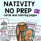 Nativity Christmas cards and coloring printables