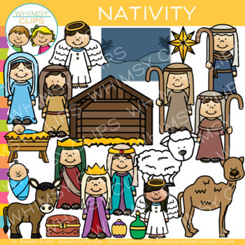 Nativity Clip Art by Whimsy Clips | Teachers Pay Teachers