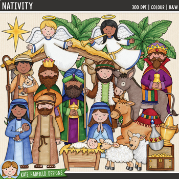 Preview of Nativity Clip Art (Kate Hadfield Designs)