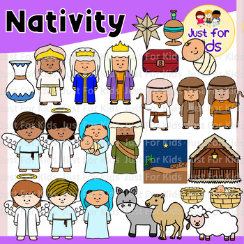 Preview of Nativity Clipart by Just For Kids．48pcs