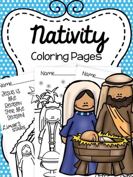 Preview of Christmas Nativity Coloring Pages