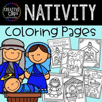 Preview of Nativity Coloring Pages: Christmas Coloring Pages
