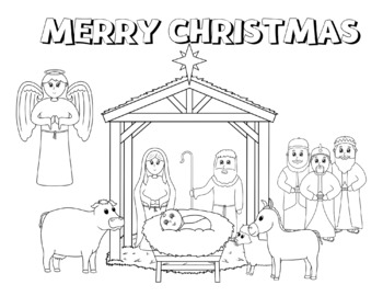 christmas nativity coloring sheets