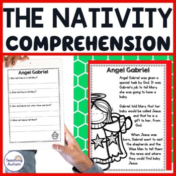 Preview of Christmas Nativity Reading Comprehension Passages and Questions