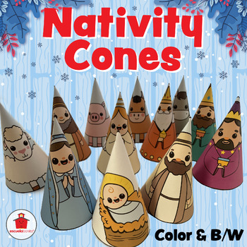 Preview of Nativity Cones Craft || Manualidad de Navidad "Conos del Nacimiento"