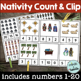 Nativity Count and Clip - Christmas/Advent Centers Task Cards