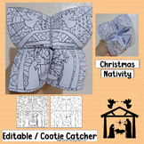 Nativity Craft Christmas Cooties Catcher Writing Activitie