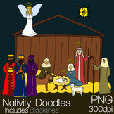 Nativity Doodle Clip Art Set