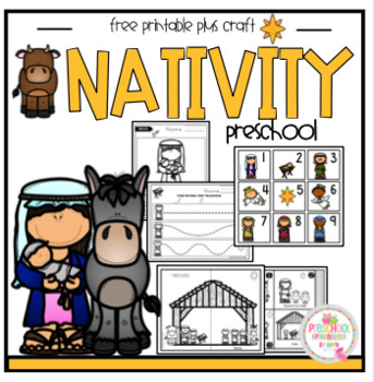 Nativity Free Printable with Craft by Preschool Printable | TPT