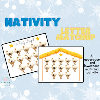 Preview of Nativity Letter Matchup - An upper case and lower case matching activity
