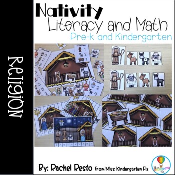 Nativity Literacy and Math Centers Pre-k and Kindergarten | TPT