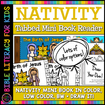 Preview of Nativity Mini Book | Nativity Story for Kids | Story Sequencing Nativity Booklet