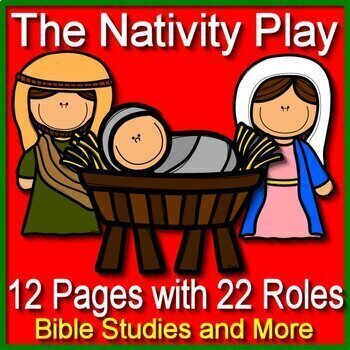 Preview of Nativity Play Readers Theater Script 22 Roles Christmas Play The Birth of Jesus