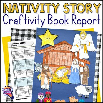 Preview of Nativity Scene Craft  - The Christmas Story Book Report  Bible Education