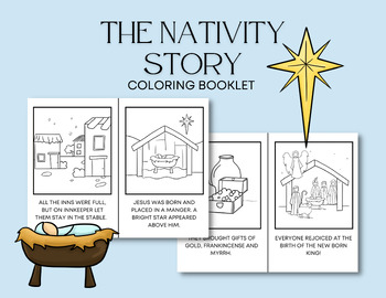 Nativity Story - Coloring Reading Booklet By Lilac Prints 
