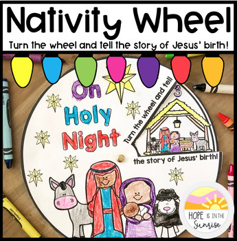 Preview of Nativity Wheel - Birth of Jesus Bible Story Christmas Craft