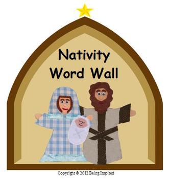 Preview of Nativity Word Wall and Flashcards