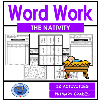 Preview of Nativity Word Work Activities and Centers