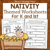 Nativity Worksheets for Kindergarten and First Grade