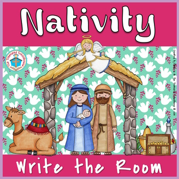 Christmas Nativity Write the Room by The Treasured Schoolhouse | TpT