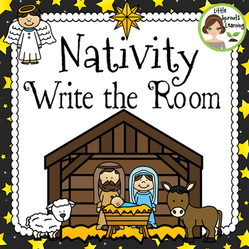 Nativity Write the Room (Plus Beginning Sound And Missing Vowel Cards)