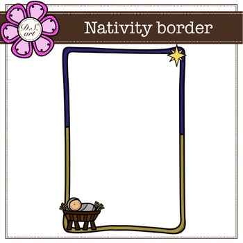 christmas nativity borders for letters