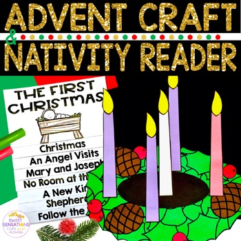 Preview of Christmas Nativity Craft | Advent Wreath Candle Craft | The First Christmas