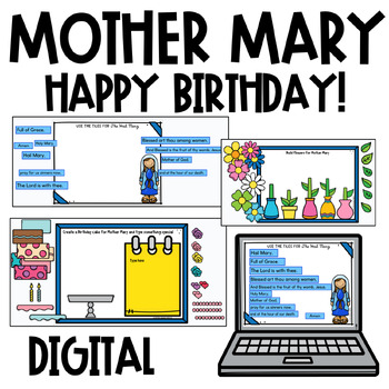 Preview of Nativity of Mother Mary digital birthday card - Mother Mary Activities