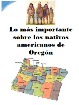 Preview of nativos americanos de Oregón libro - Native Americans of Oregon Book