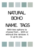Natural Boho Themed Name Tags