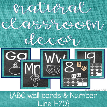 Preview of Natural Classroom Decor- Blue